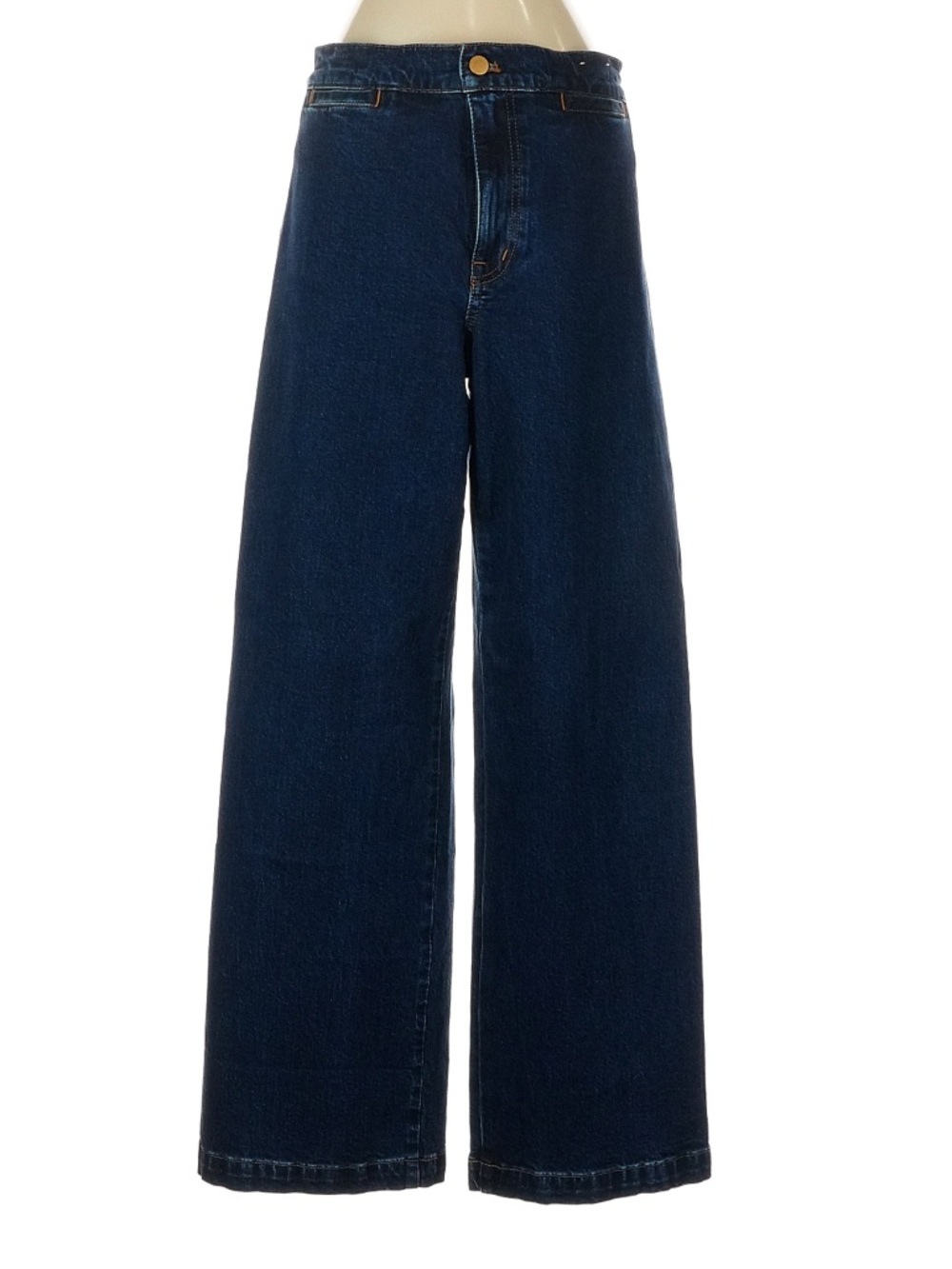 Madewell Wide-Leg Dark Blue Denim Jeans